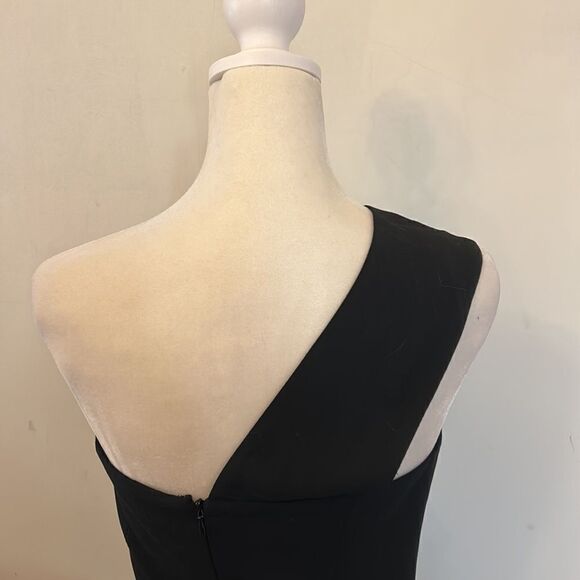French Connection one shoulder black mini dress Size 4 NWT - Picture 6 of 9